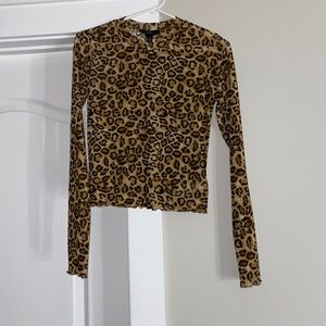 see through cheeta shirt